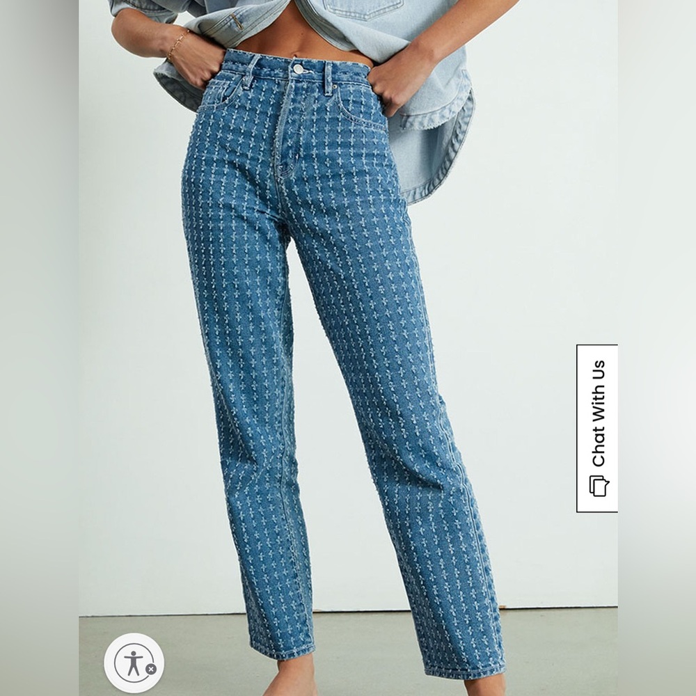 PacSun Medium Blue Distressed Dad Jeans